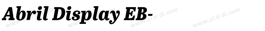 Abril Display EB字体转换